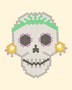 Sugar skulls Hama perler oppskrift 2